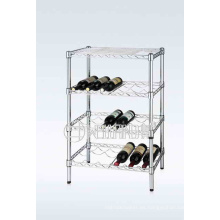 Ajustable de 4 niveles de cromo de vino plano Metal Wine (CJ-A1204)